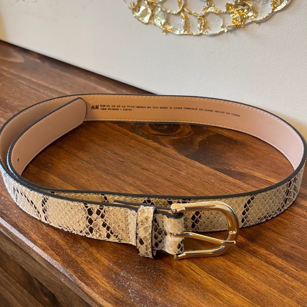 Snake skin belt